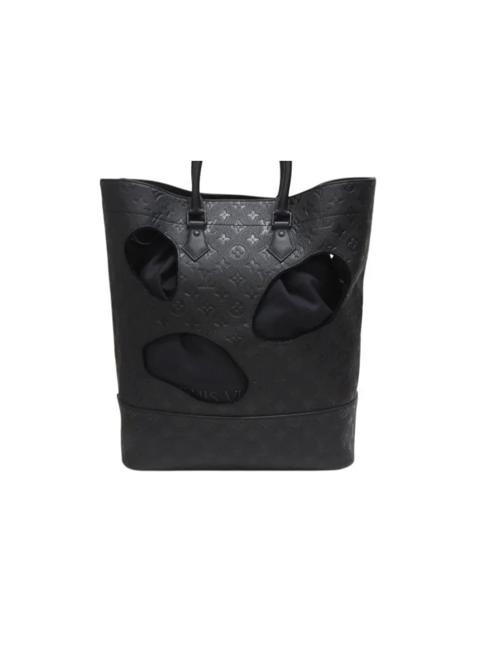 Louis Vuitton Comme Des Garcons Rei Kawakubo Tote Bag with Holes MM Monogram